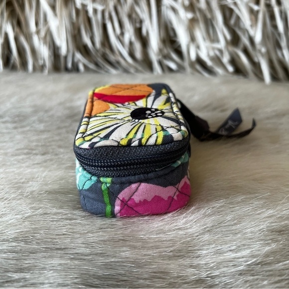 VERA BRADLEY Super Bloom Contact Case Zip Around Travel Gray Orange Floral 2013 - Picture 6 of 9